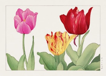 Tulip, Japanese woodblock art from Seiy&ocirc; | Free Photo Illustration - rawpixel