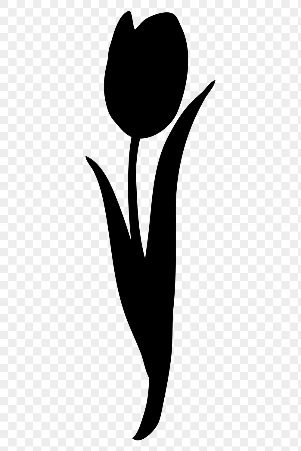 Tulip silhouette png, flower collage | Free PNG - rawpixel