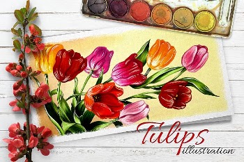 Tulips digital painting