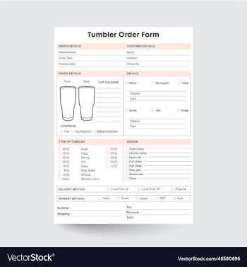 tumbler order form