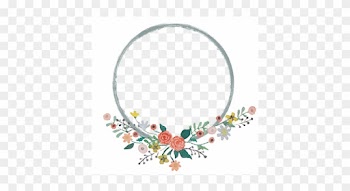 Tumblr Watercolor Wreath Floral Frame Clip Art - Flower Semi Circle Border