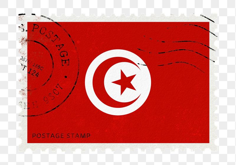 Tunisia flag png post stamp | Free PNG - rawpixel