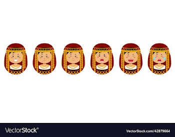 tunisians avatar with various expression