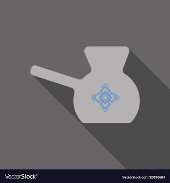 Turk with hot coffee of coffee and refreshing vector image