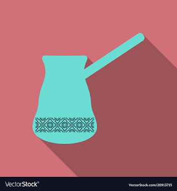 Turk with hot coffee of coffee and refreshing vector image