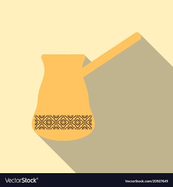 Turk with hot coffee of coffee and refreshing vector image