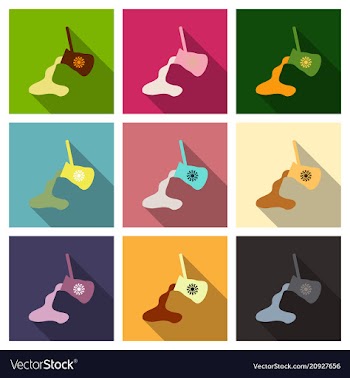 Turk with hot coffee of coffee and refreshing vector image