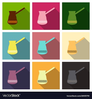 Turk with hot coffee of coffee and refreshing vector image