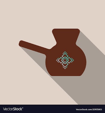 Turk with hot coffee of coffee and refreshing vector image