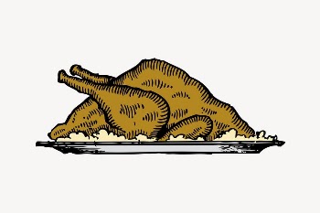 Turkey clipart, vintage illustration vector. | Free Vector - rawpixel
