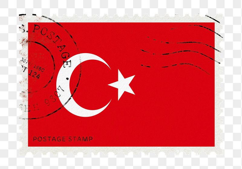 Turkey flag png post stamp | Free PNG - rawpixel