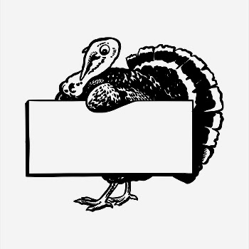 Turkey frame  clipart, vintage | Free Vector - rawpixel