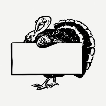 Turkey frame drawing, vintage illustration | Free PSD - rawpixel
