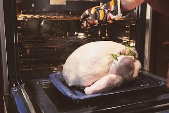 Turkey Going In Oven