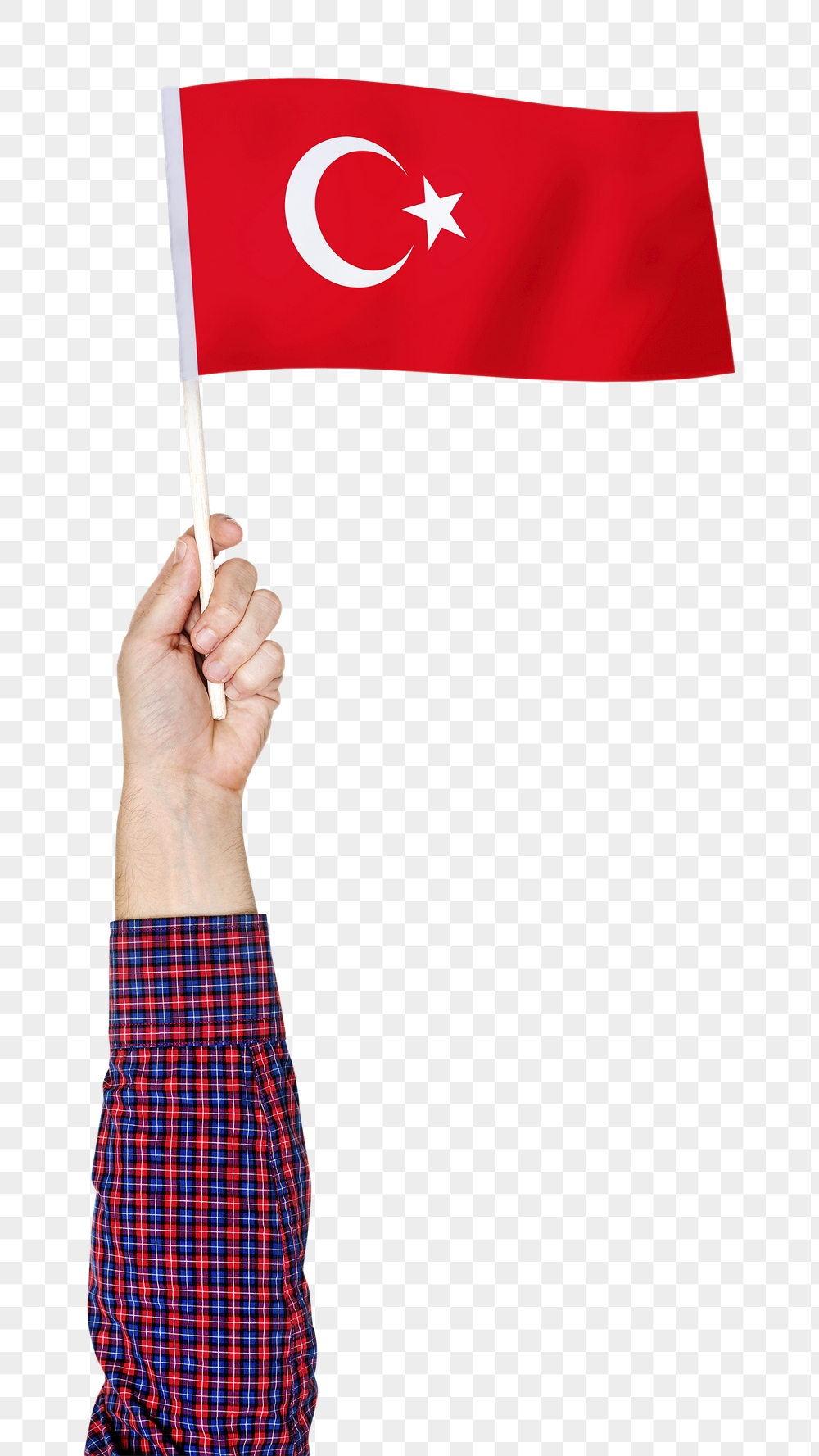 Turkey's flag png in hand | Free PNG - rawpixel