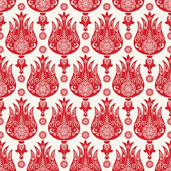 Turkish tulip seamless pattern Free Vector