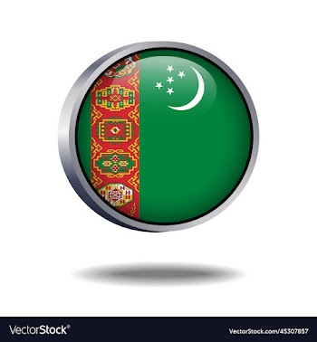 turkmenistan flag button