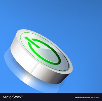Turn on button vector image