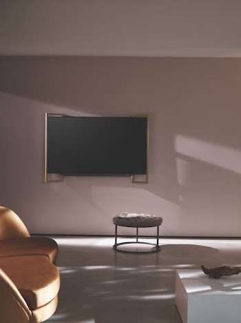 turned-off flat screen television