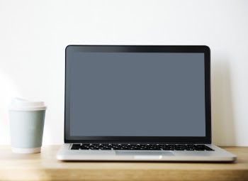 Turned Off Gray and Black Laptop