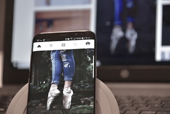 Turned-on Black Smartphone