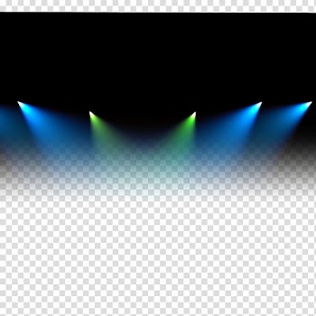 Turned on blue and green spotlights, Stage lighting, Light effect transparent background PNG clipart