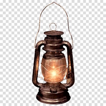 Turned-on brown kerosene lamp, Lantern Light Oil lamp Kerosene lamp, decorative lantern transparent background PNG clipart