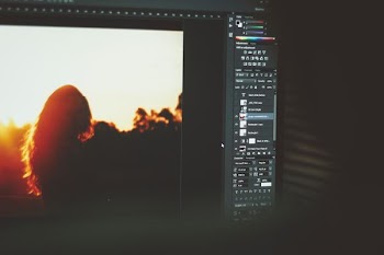 turned on computer monitor