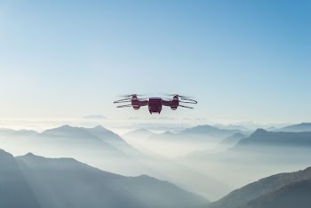 turned-on drone