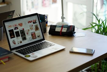 Turned-on Gray Laptop Computer