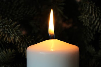 Turned-on Pillar Candle