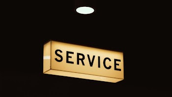 turned on service LED signage