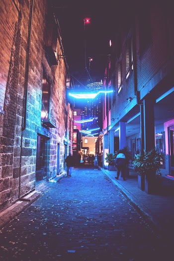 Turned-on Street Lights