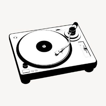 Turntable collage element, entertainment illustration | Free Vector - rawpixel