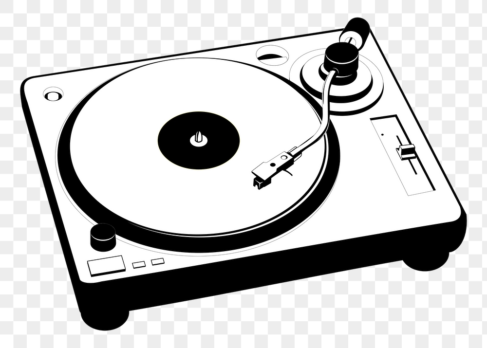 Turntable png sticker entertainment illustration, | Free PNG - rawpixel