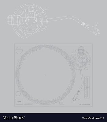 Turntable vector image
