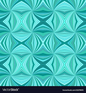 Turquoise abstract hypnotic seamless striped vector image