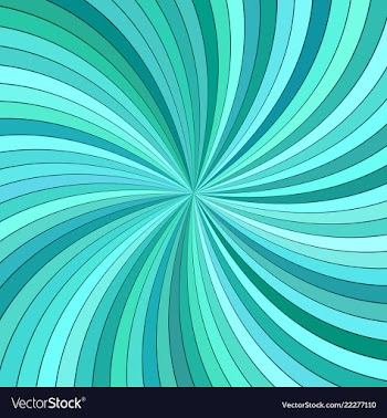 Turquoise abstract psychedelic spiral stripe vector image