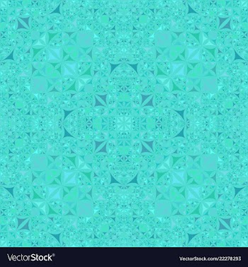 Turquoise abstract repeating curved triangle vector image
