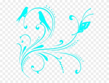 Turquoise Clip Art Vector - Turquoise Flowers Clip Art