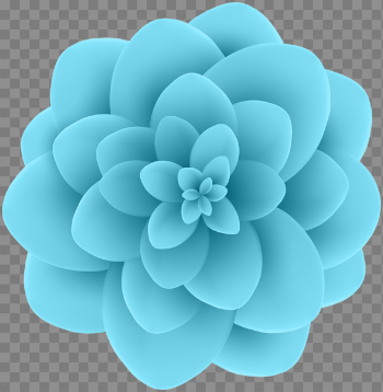 Turquoise flower royalty free - techFlourish collections