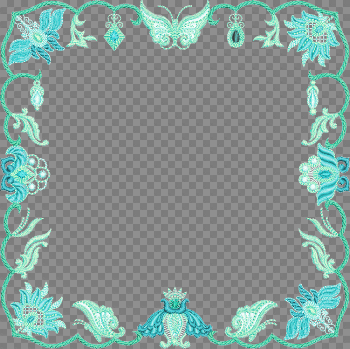 Turquoise Frame PNG Image Background