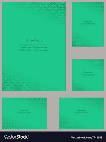 Turquoise page corner design template set vector image