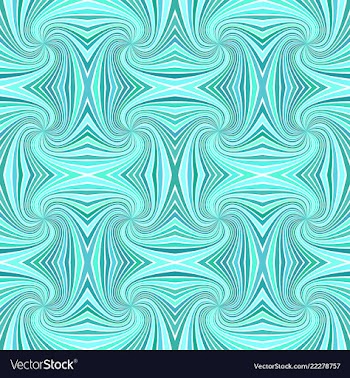 Turquoise seamless abstract hypnotic spiral ray vector image