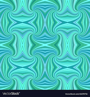 Turquoise seamless abstract psychedelic spiral vector image