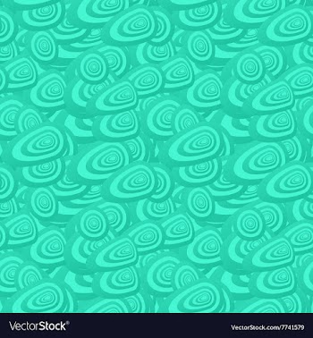 Turquoise seamless oval shape pattern background vector image