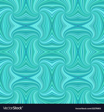 Turquoise seamless psychedelic geometrcial spiral vector image