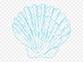 Turquoise Shell Opaque Clip Art At Clker - Seashell Wedding Clip Art