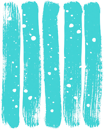 Turquoise Vertical Brush Stroke Stripes with Grunge Effect