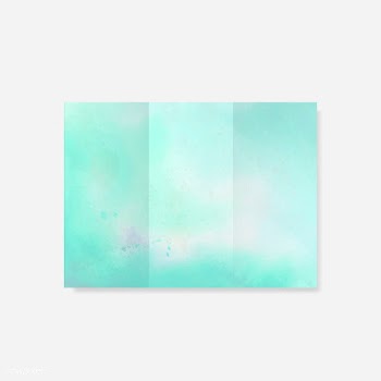 Turquoise watercolor style brochure vector | Free stock vector - 530729